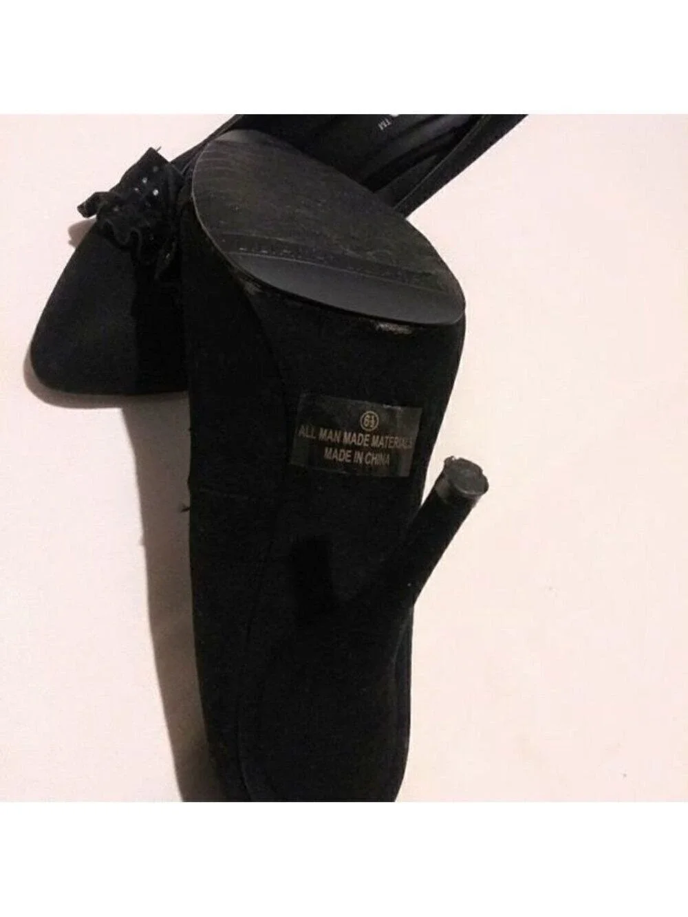 Liliana Black Rhinestone Stiletto Pumps Size 6.5